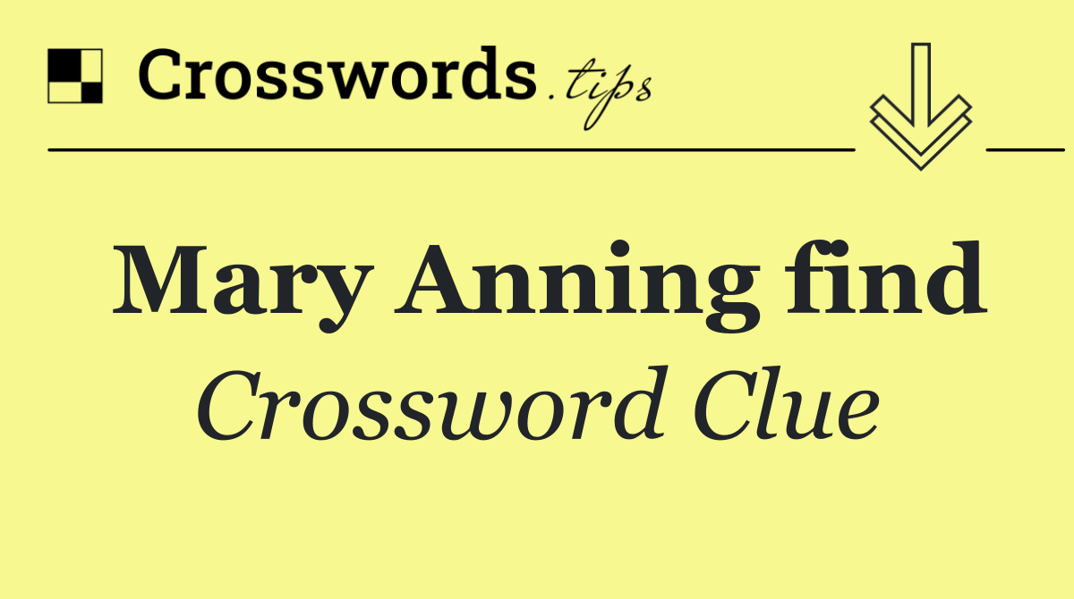 Mary Anning find