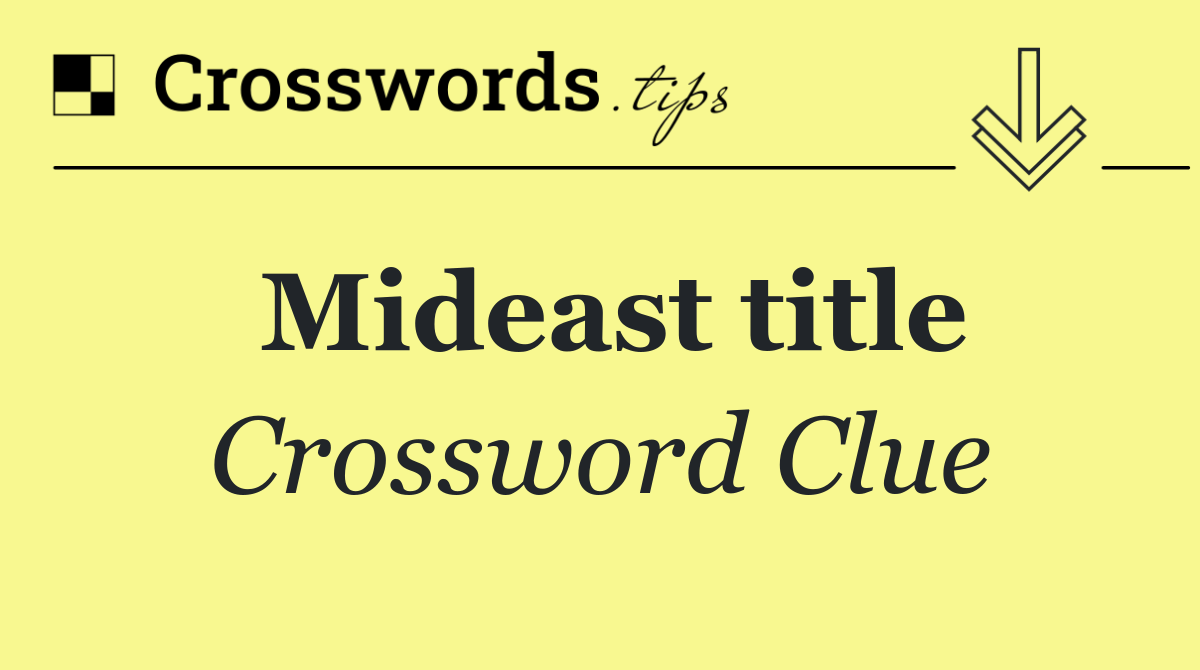 Mideast title