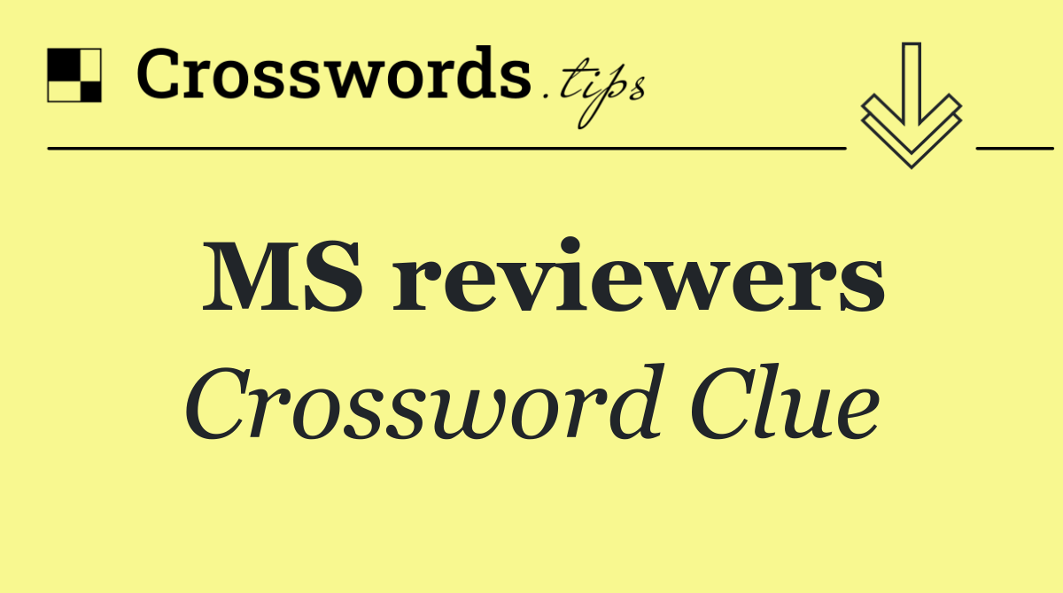 MS reviewers