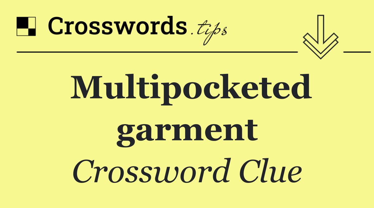 Multipocketed garment