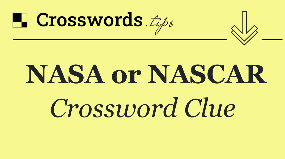 NASA or NASCAR