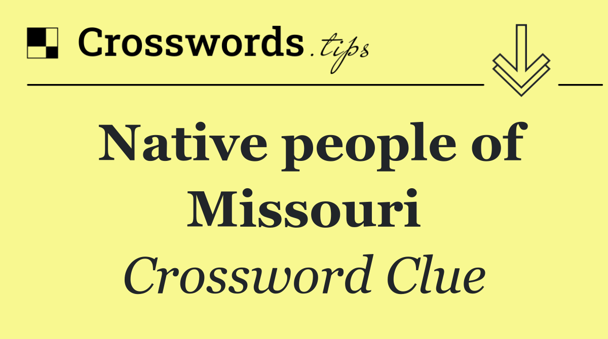 Native people of Missouri