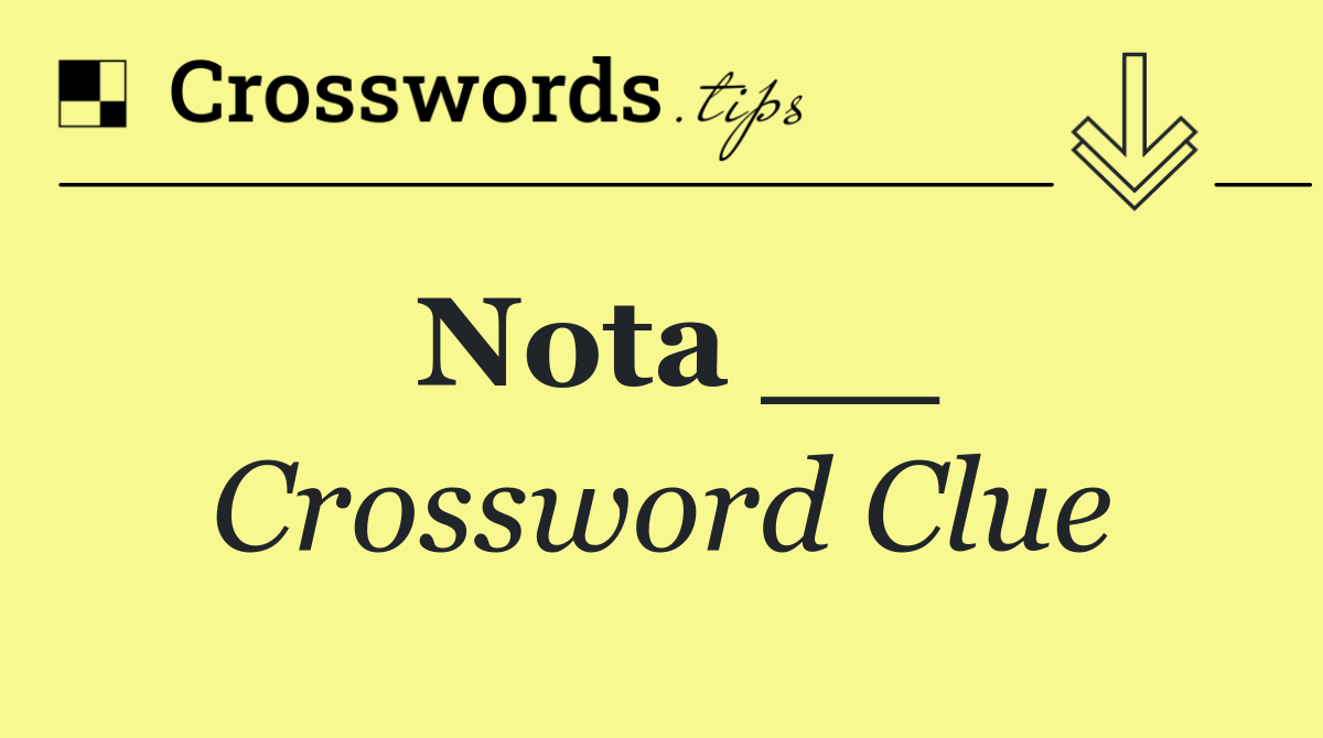 Nota __