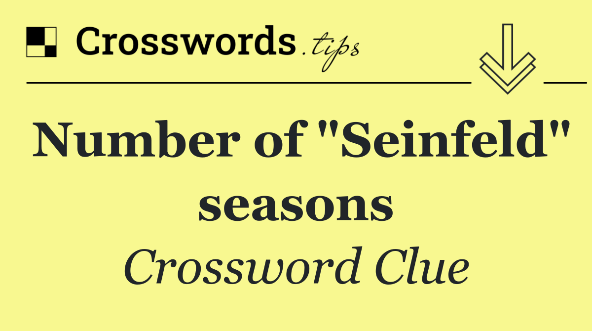 Number of "Seinfeld" seasons