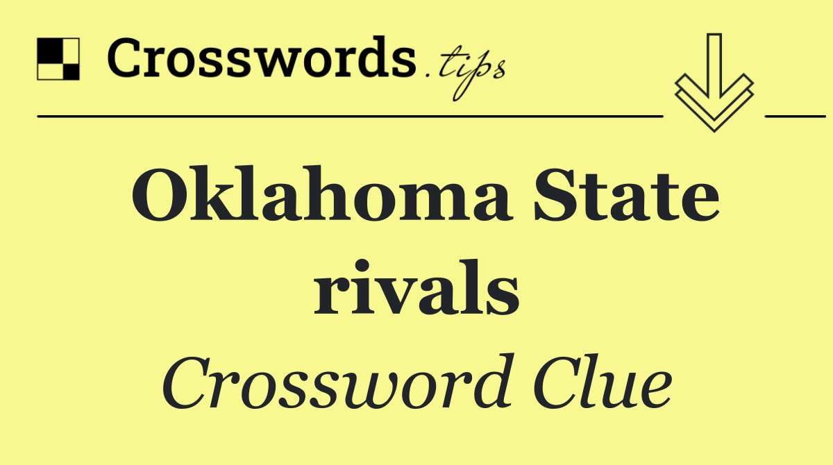 Oklahoma State rivals