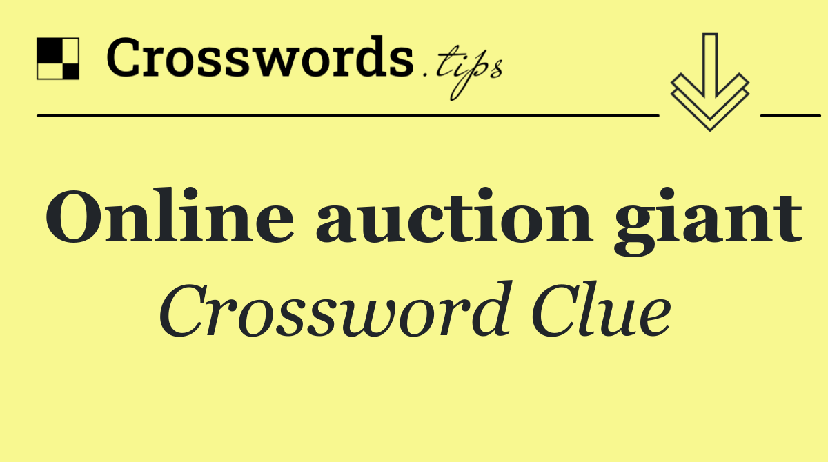 Online auction giant