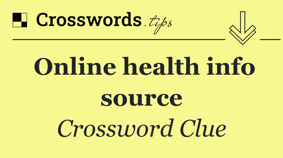 Online health info source