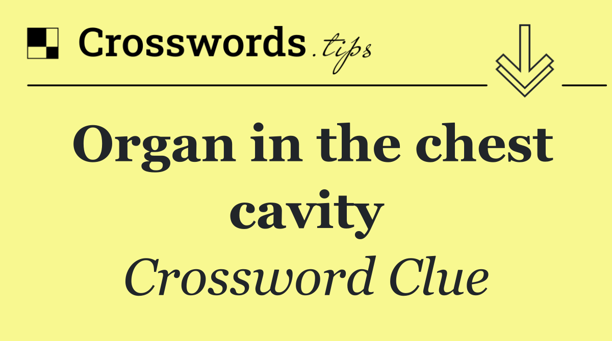 Organ in the chest cavity