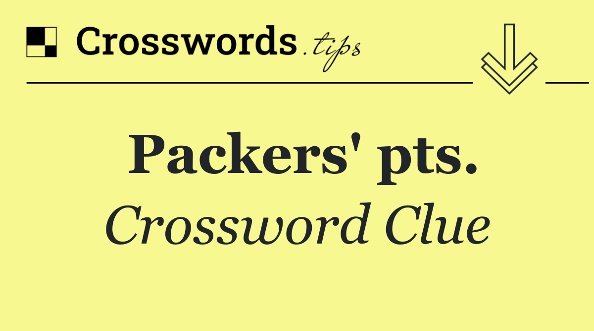 Packers' pts.
