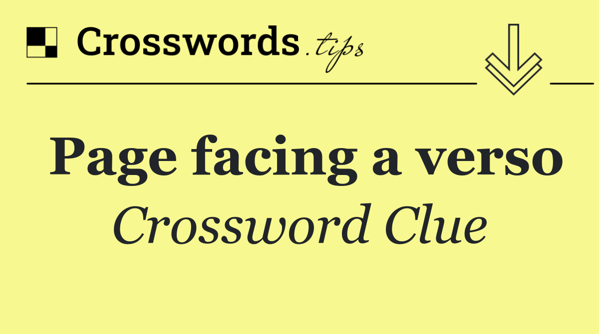 Page facing a verso