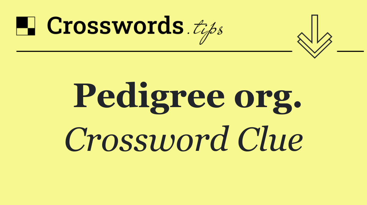 Pedigree org.