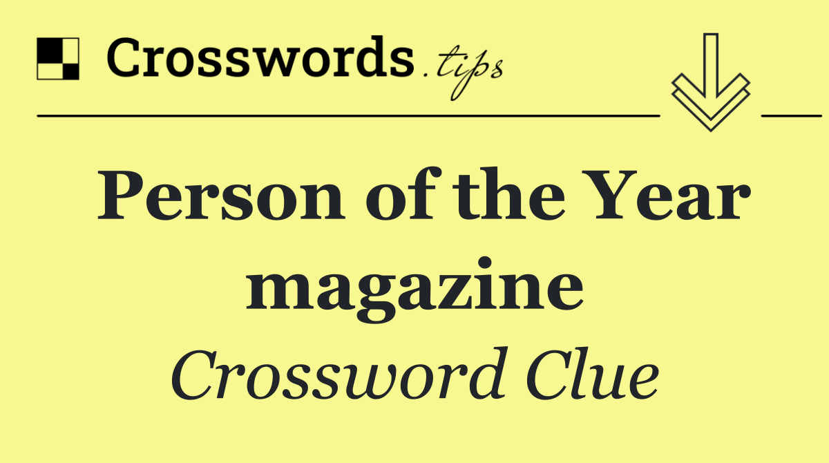 Person of the Year magazine