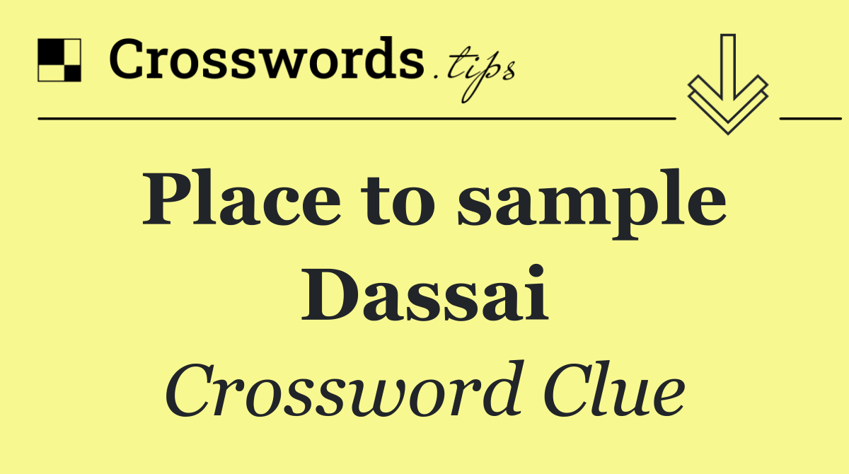 Place to sample Dassai