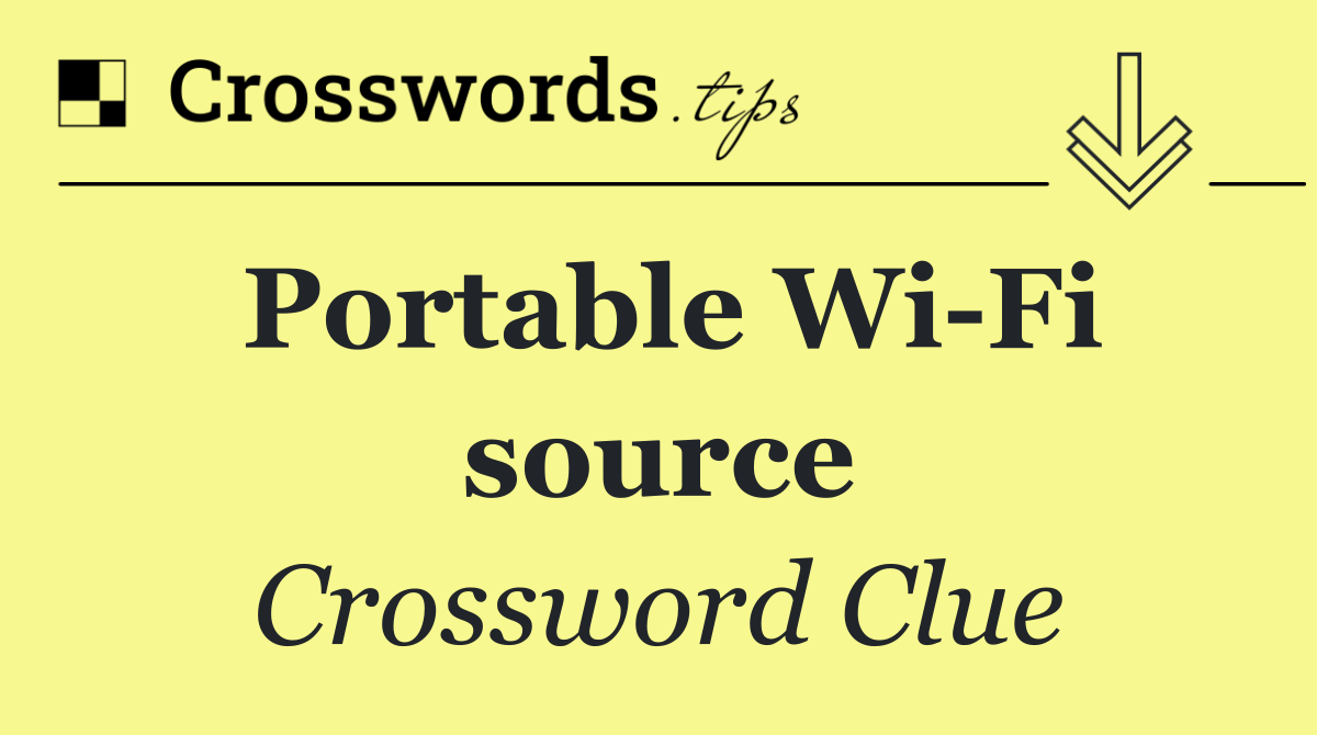 Portable Wi Fi source