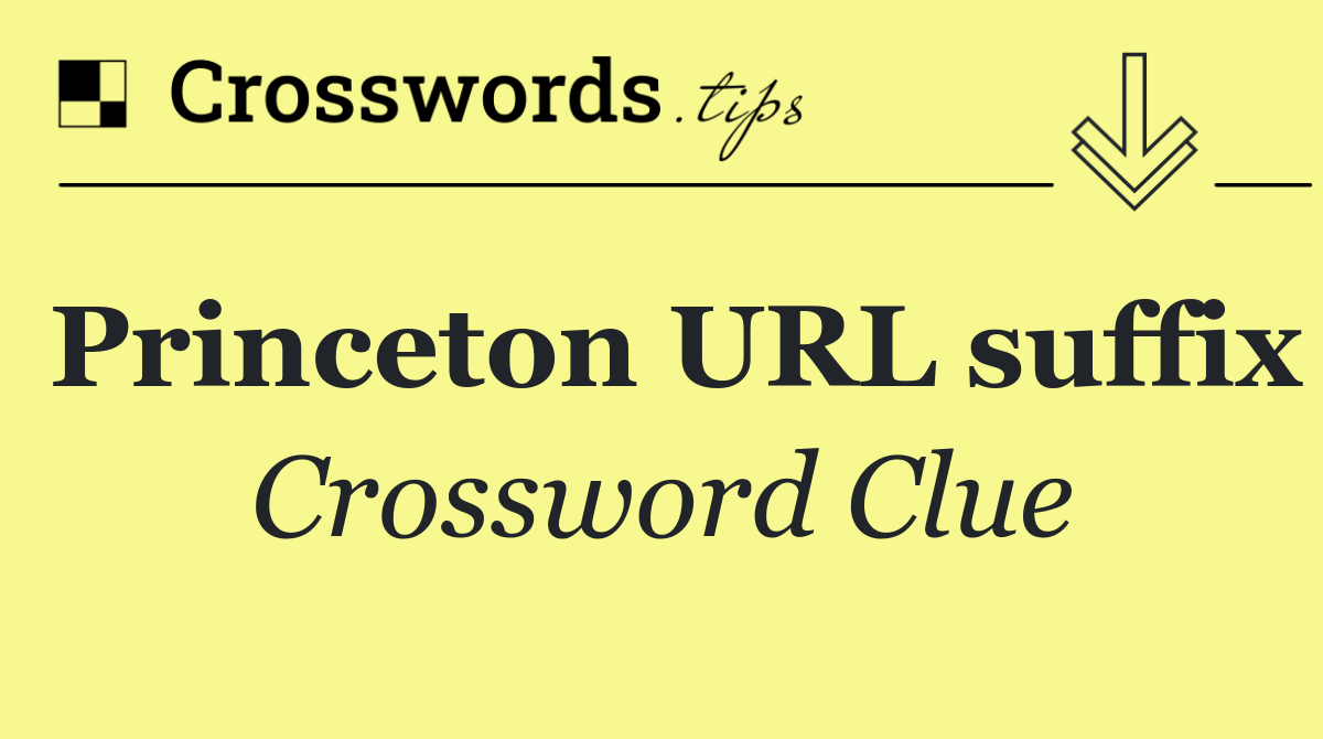 Princeton URL suffix