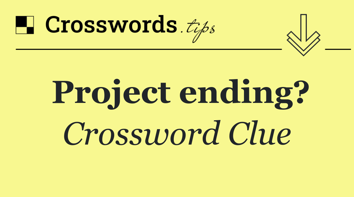 Project ending?