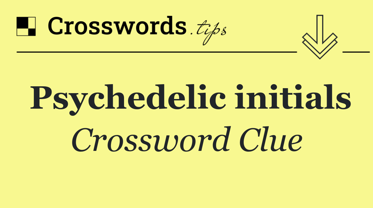 Psychedelic initials