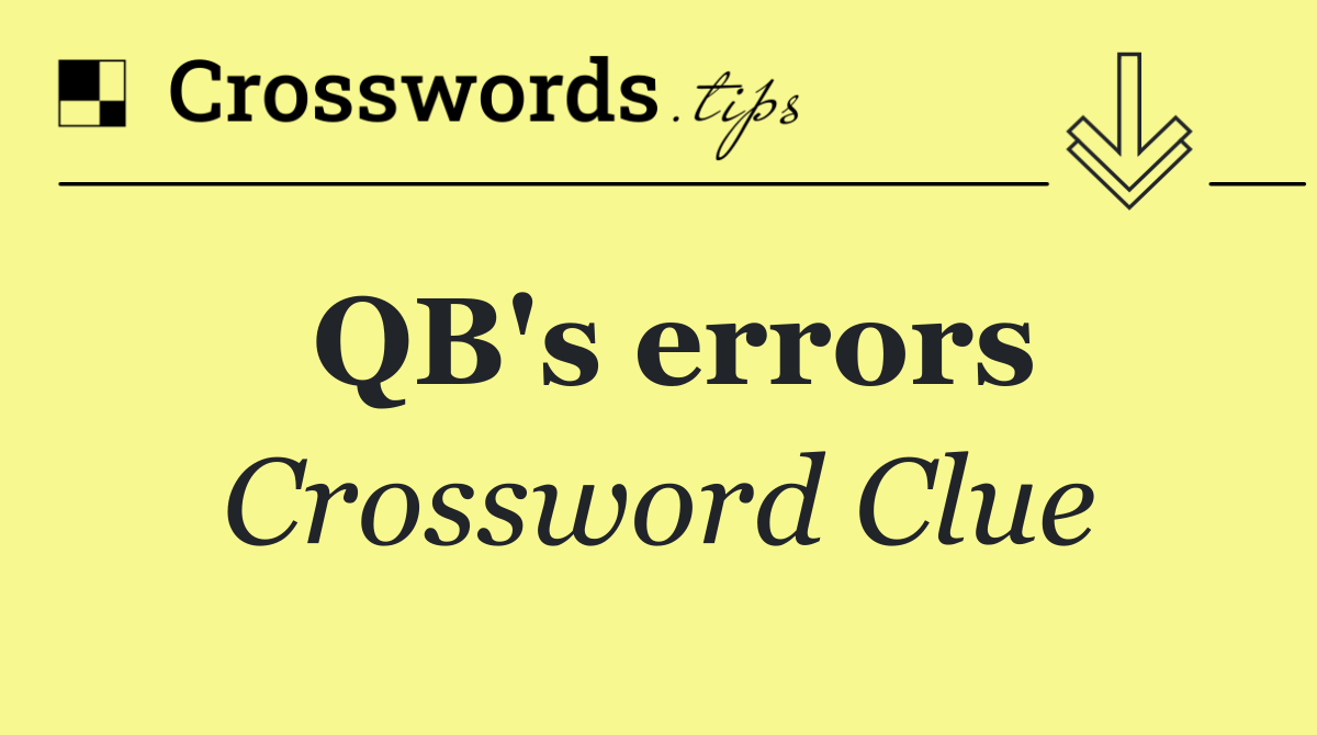 QB's errors