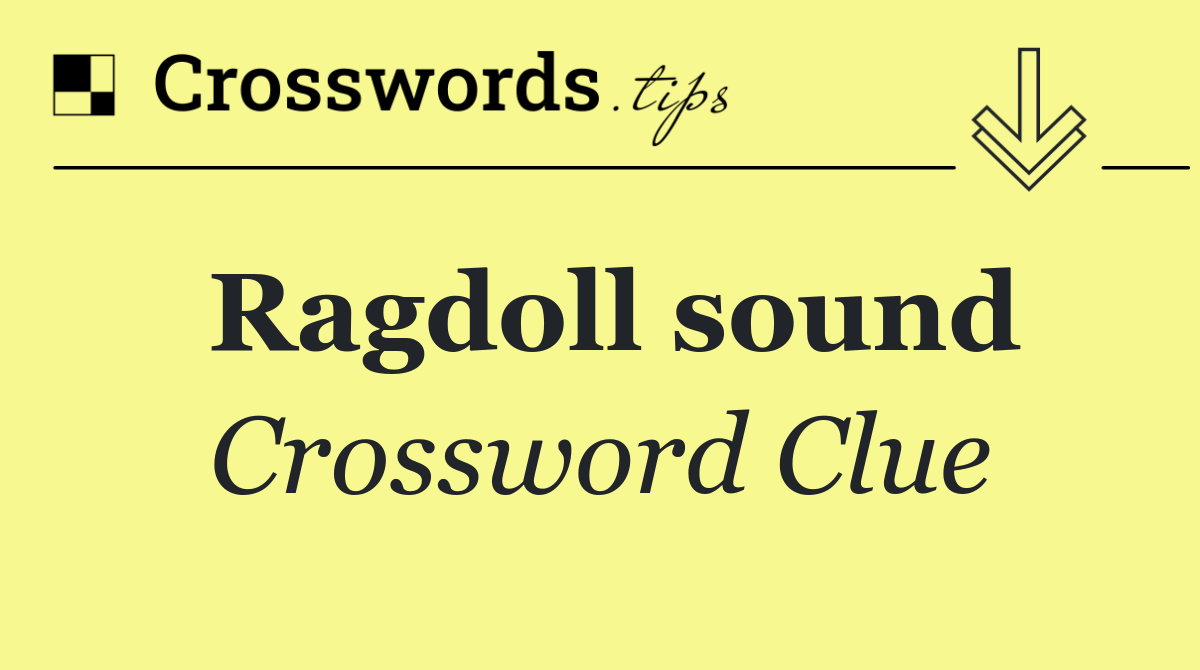 Ragdoll sound
