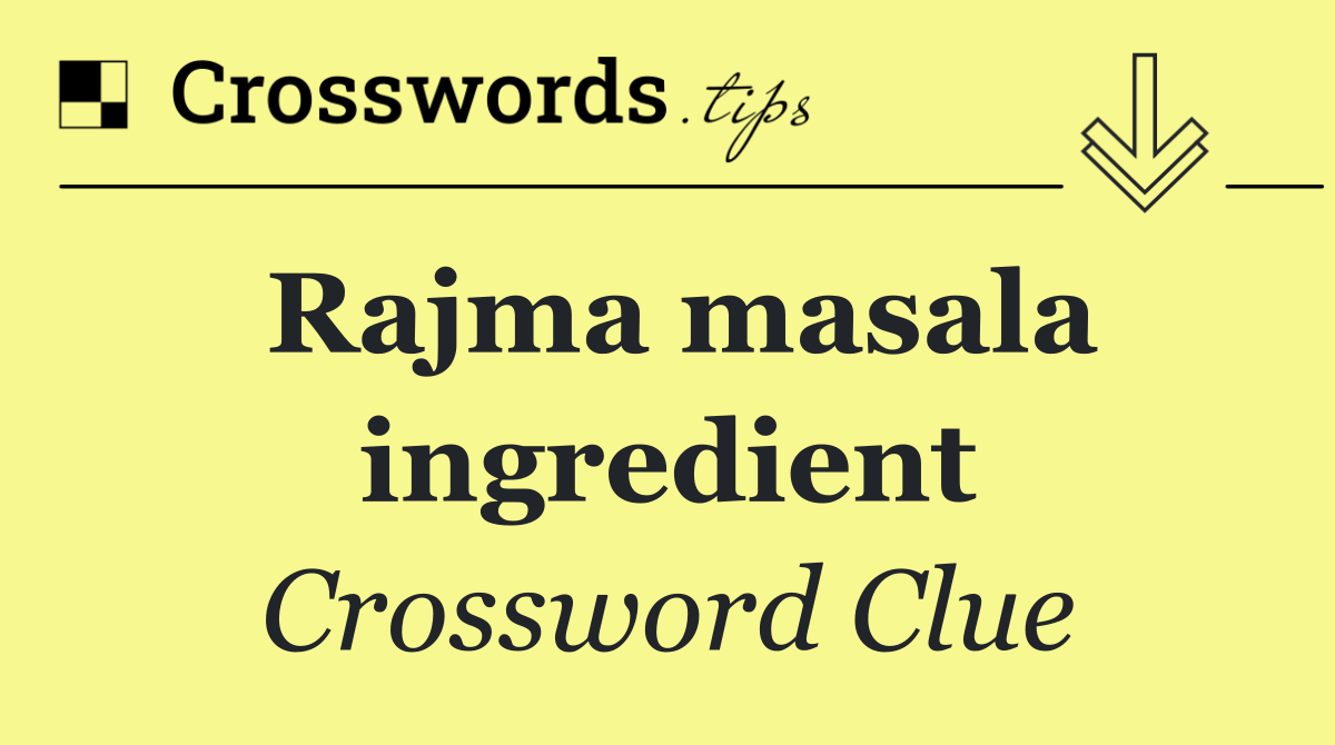 Rajma masala ingredient