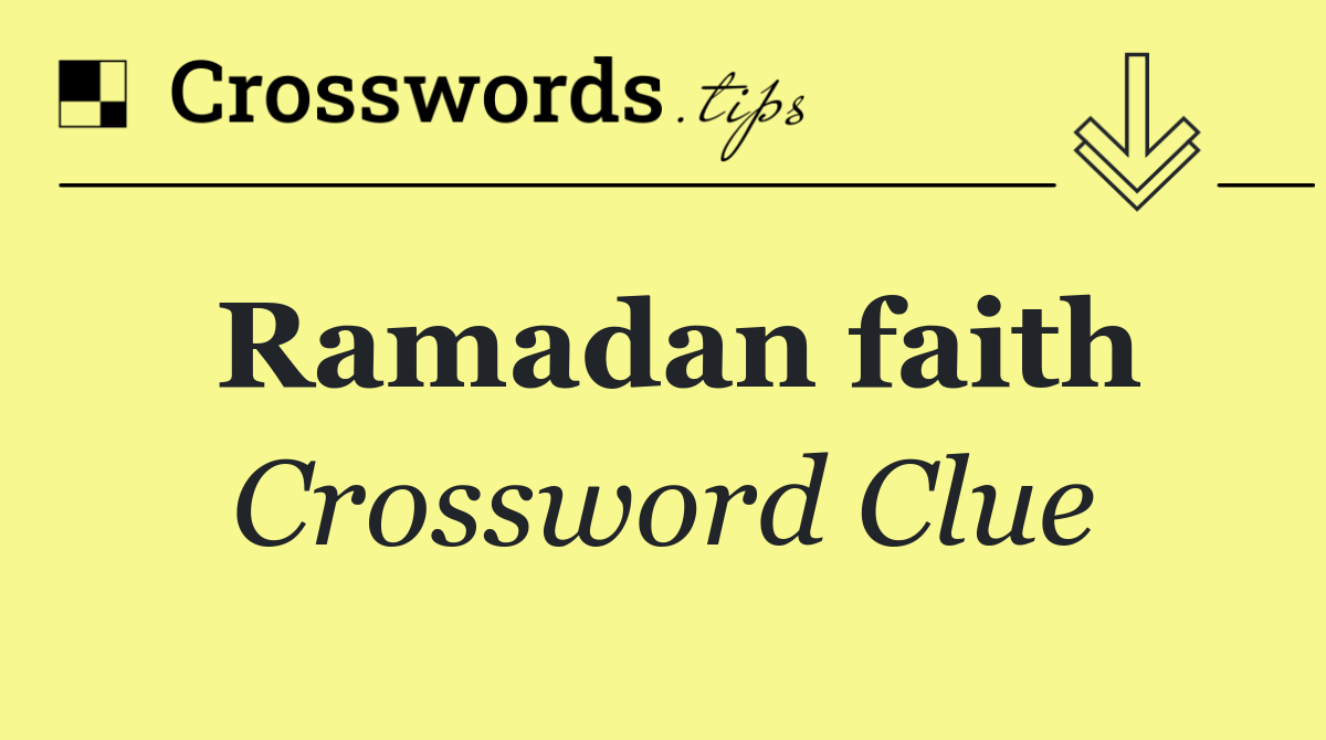 Ramadan faith