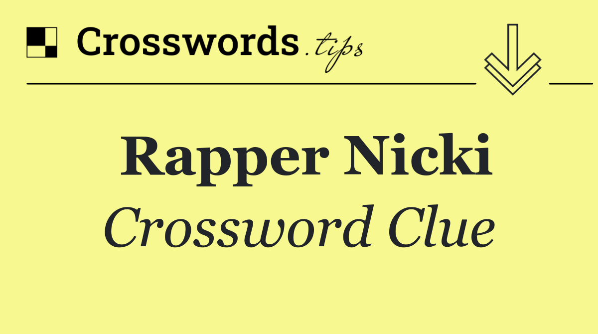 Rapper Nicki
