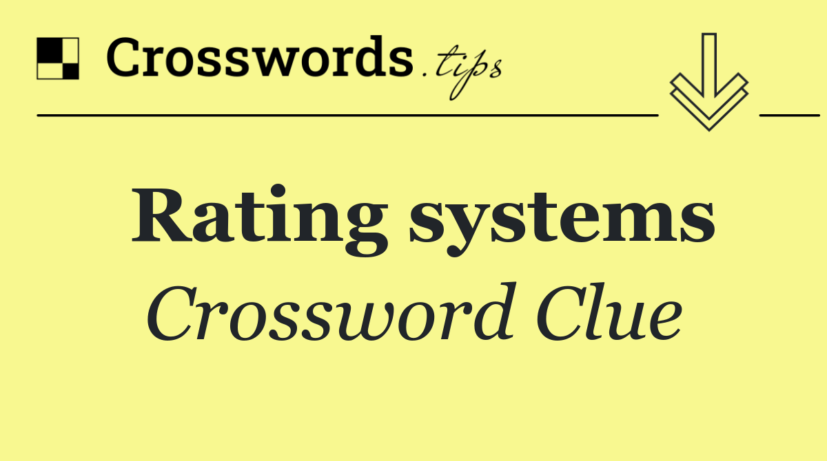 Rating systems
