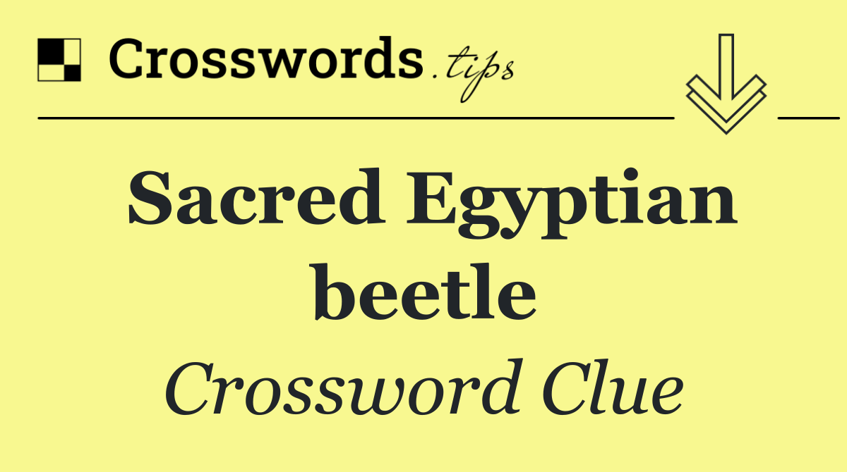 Sacred Egyptian beetle