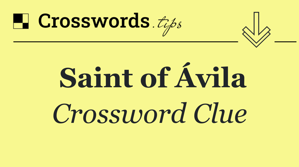 Saint of Ávila