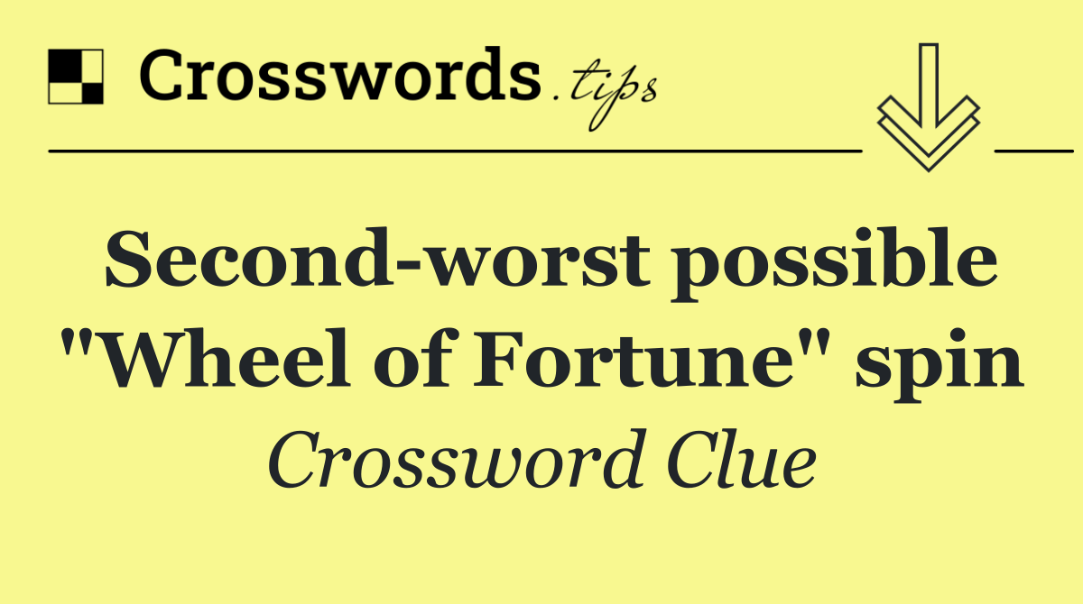 Second worst possible "Wheel of Fortune" spin