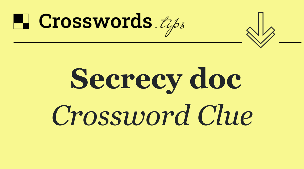 Secrecy doc