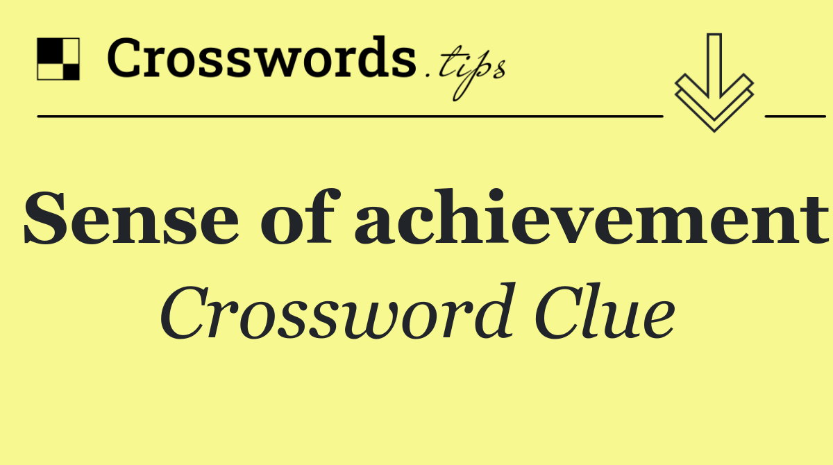 Sense of achievement