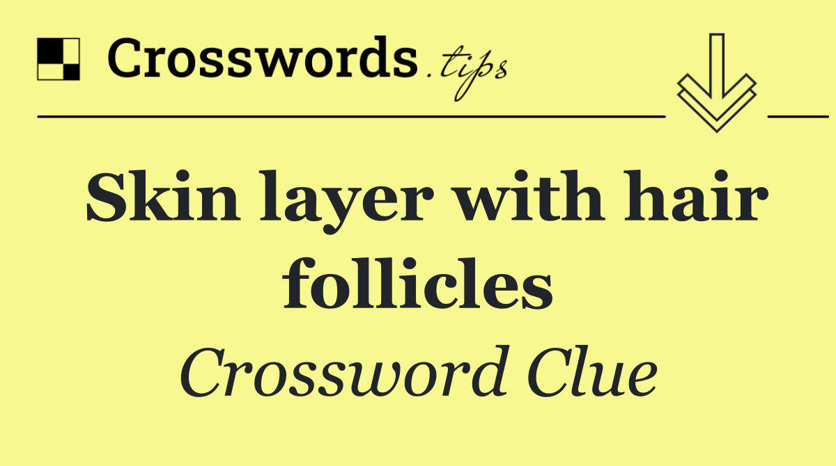 Skin layer with hair follicles