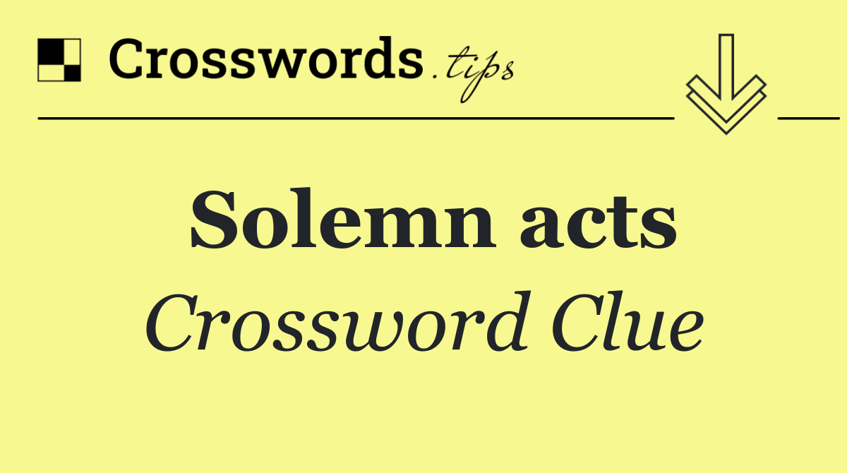 Solemn acts