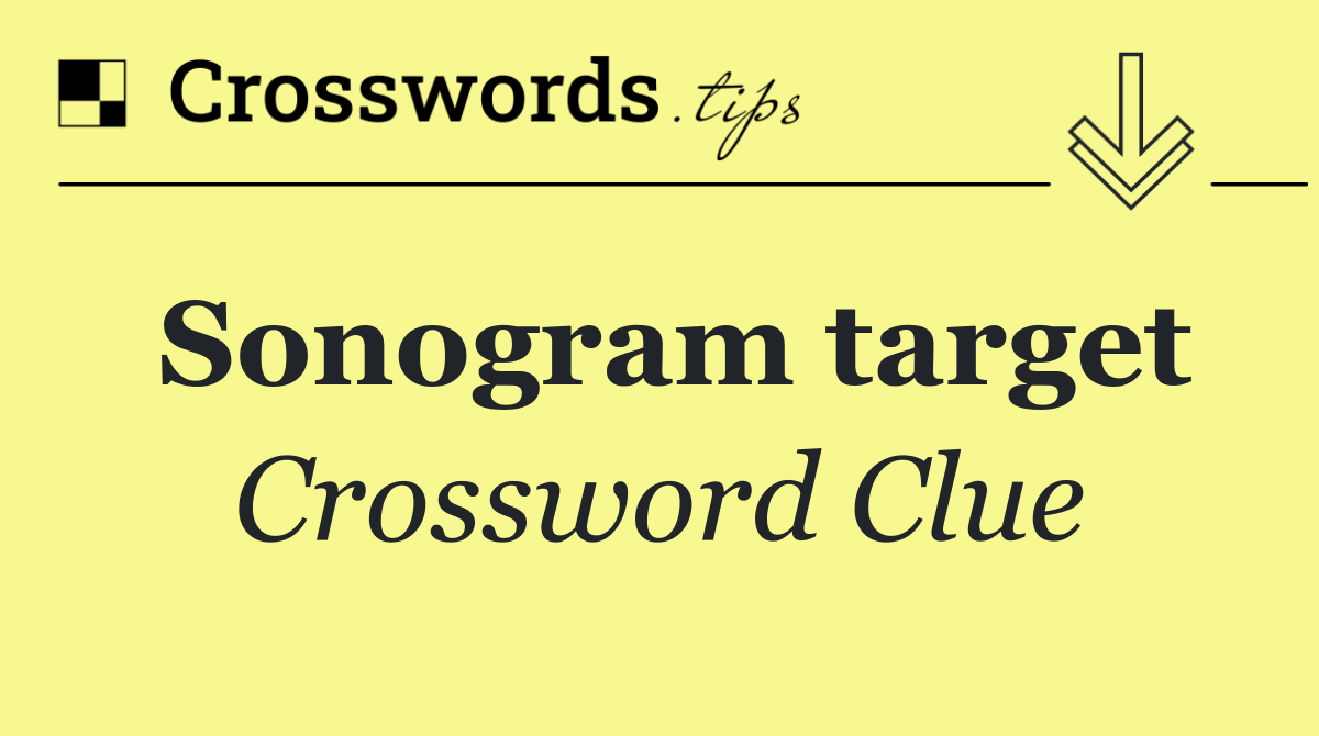 Sonogram target