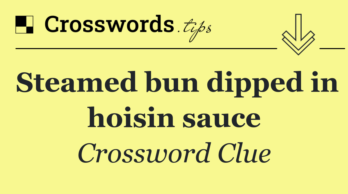 Steamed bun dipped in hoisin sauce