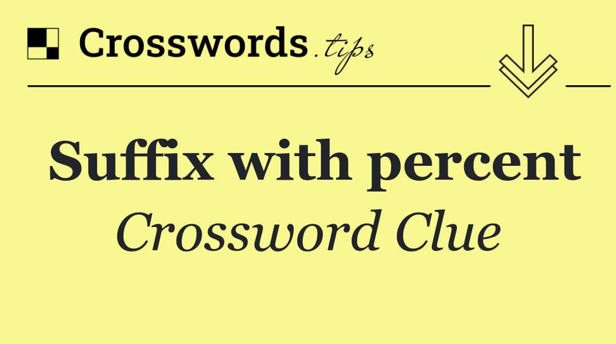 Suffix with percent