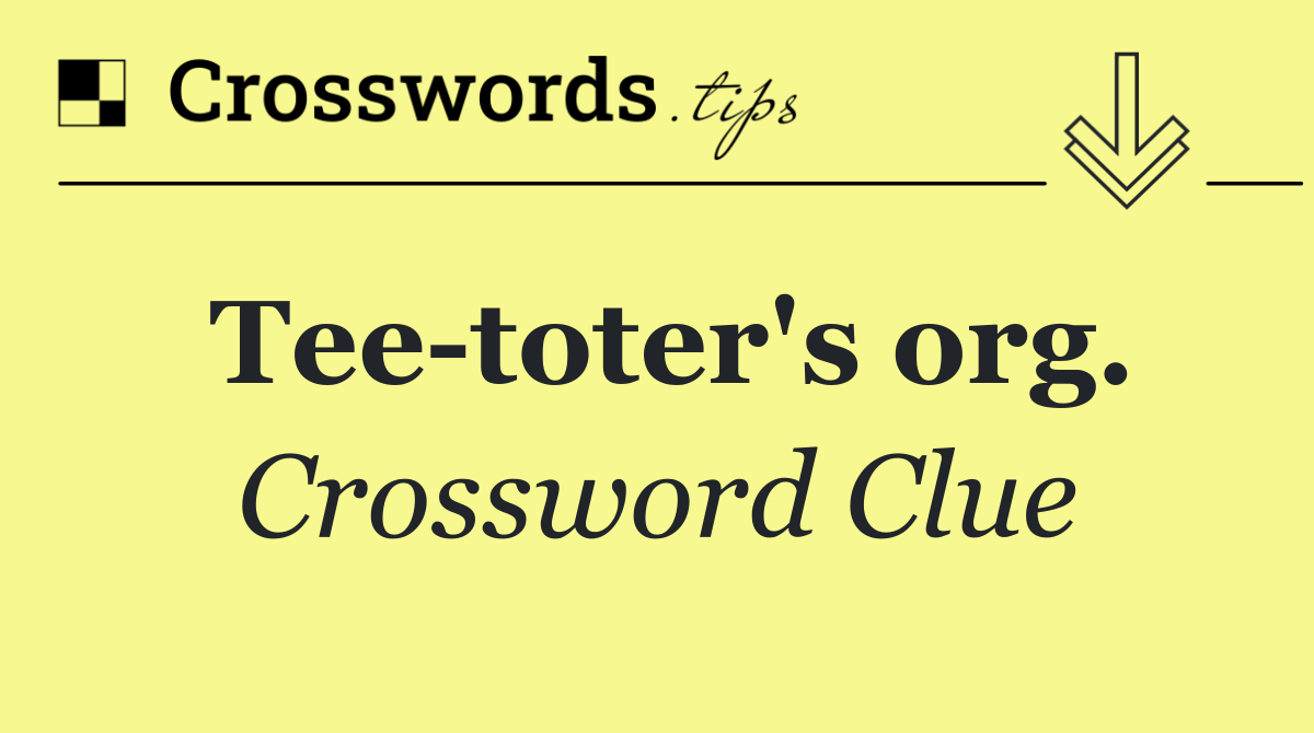 Tee toter's org.