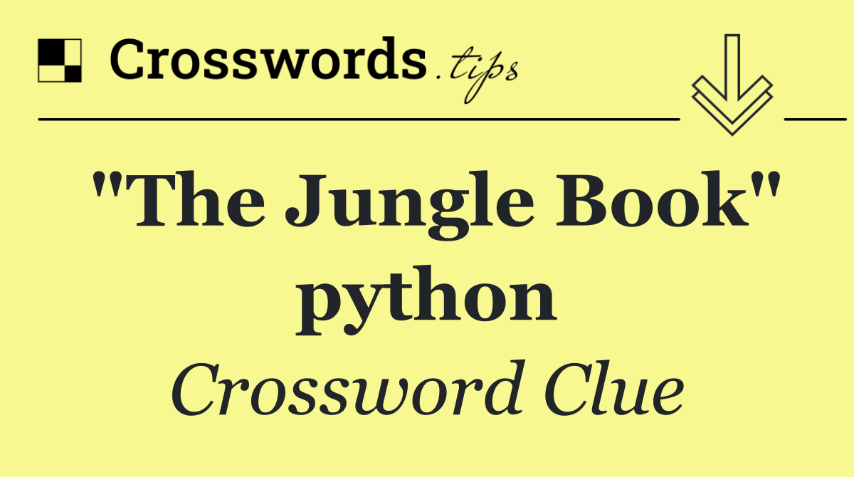 "The Jungle Book" python