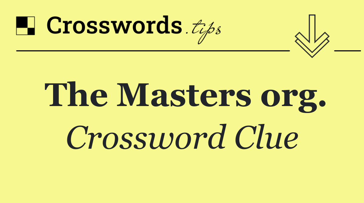 The Masters org.