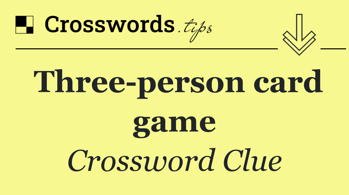 Three person card game