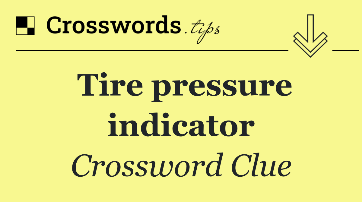 Tire pressure indicator