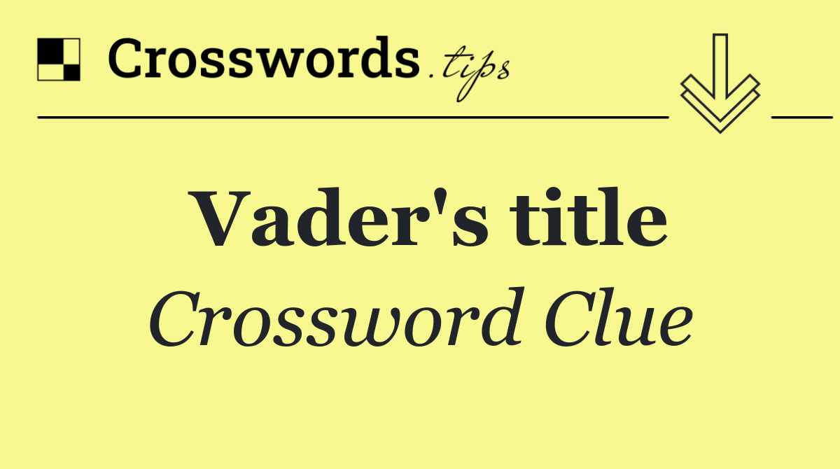 Vader's title