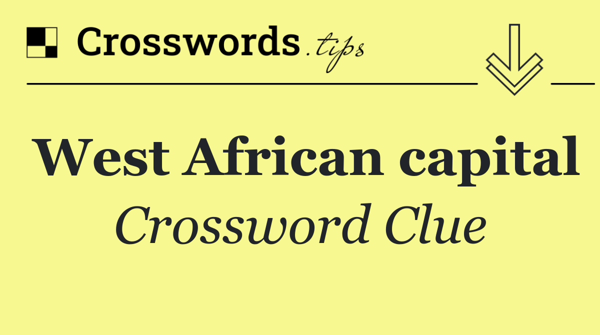 West African capital