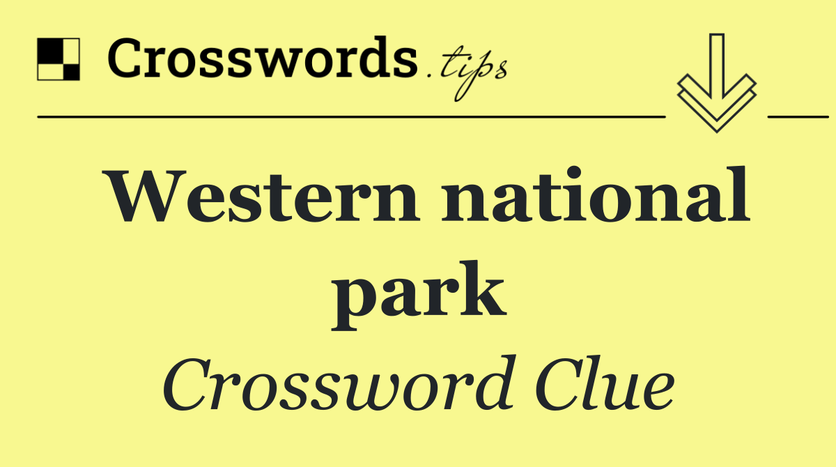 Western national park