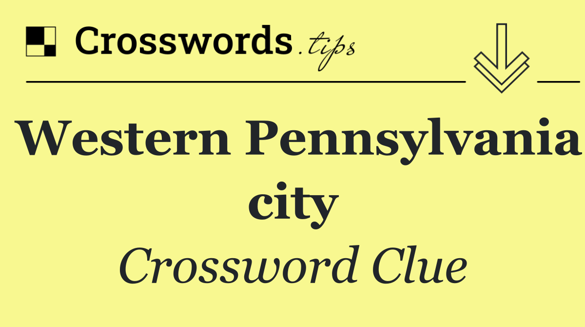Western Pennsylvania city
