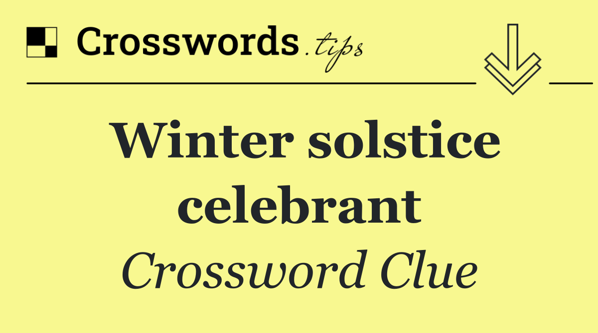Winter solstice celebrant