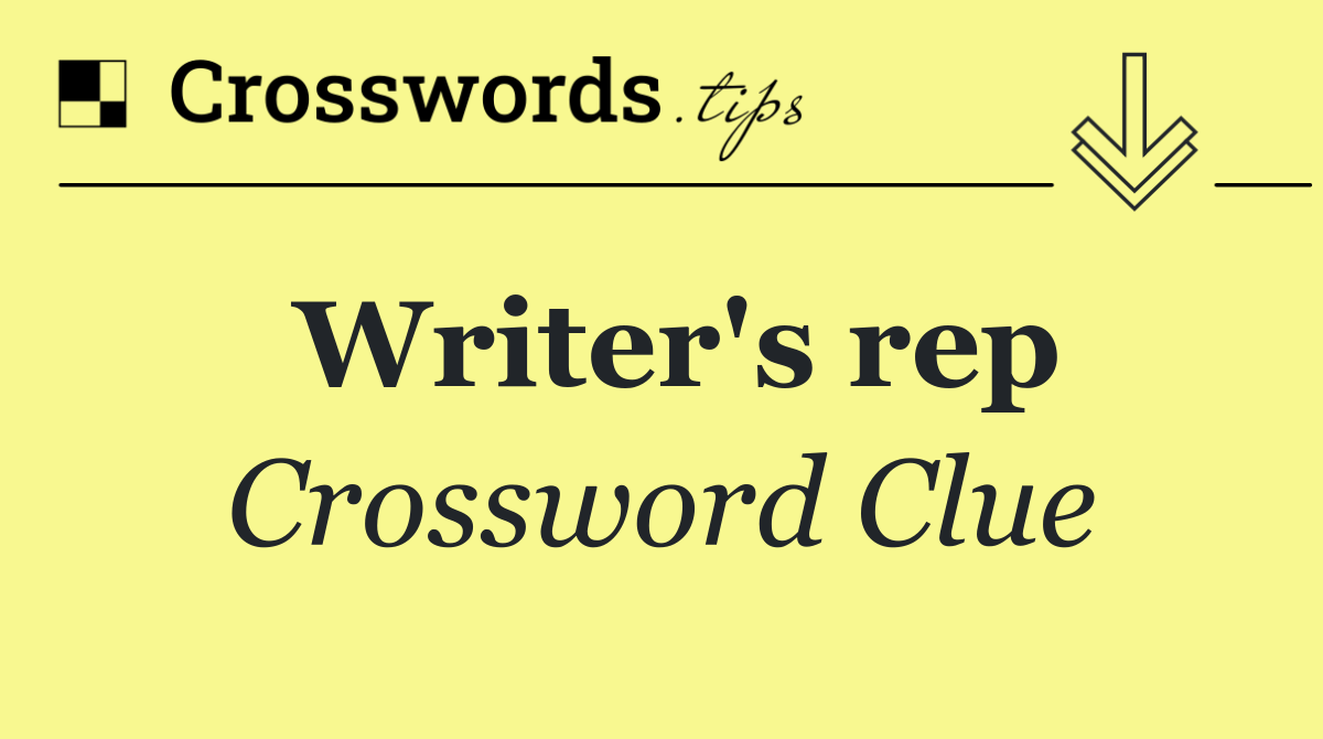 Writer's rep