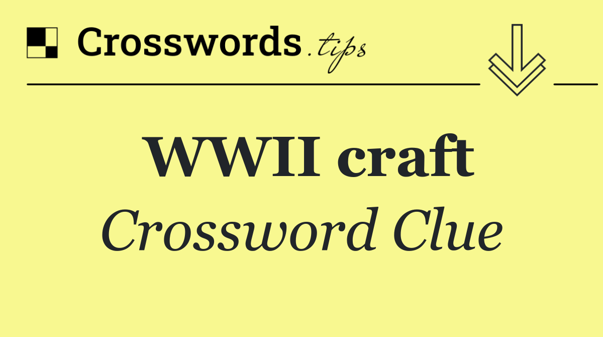 WWII craft