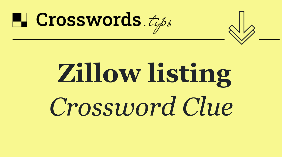 Zillow listing